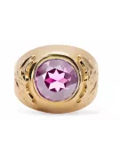14 Karat Gelbgold Amethyst Ring Vintage Schmuck vrc078y